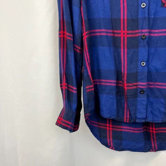 Alya TP9026 Womens Multicolor Collared Long Sleeve Button Up Shirt Size Small - Picture 6 of 10